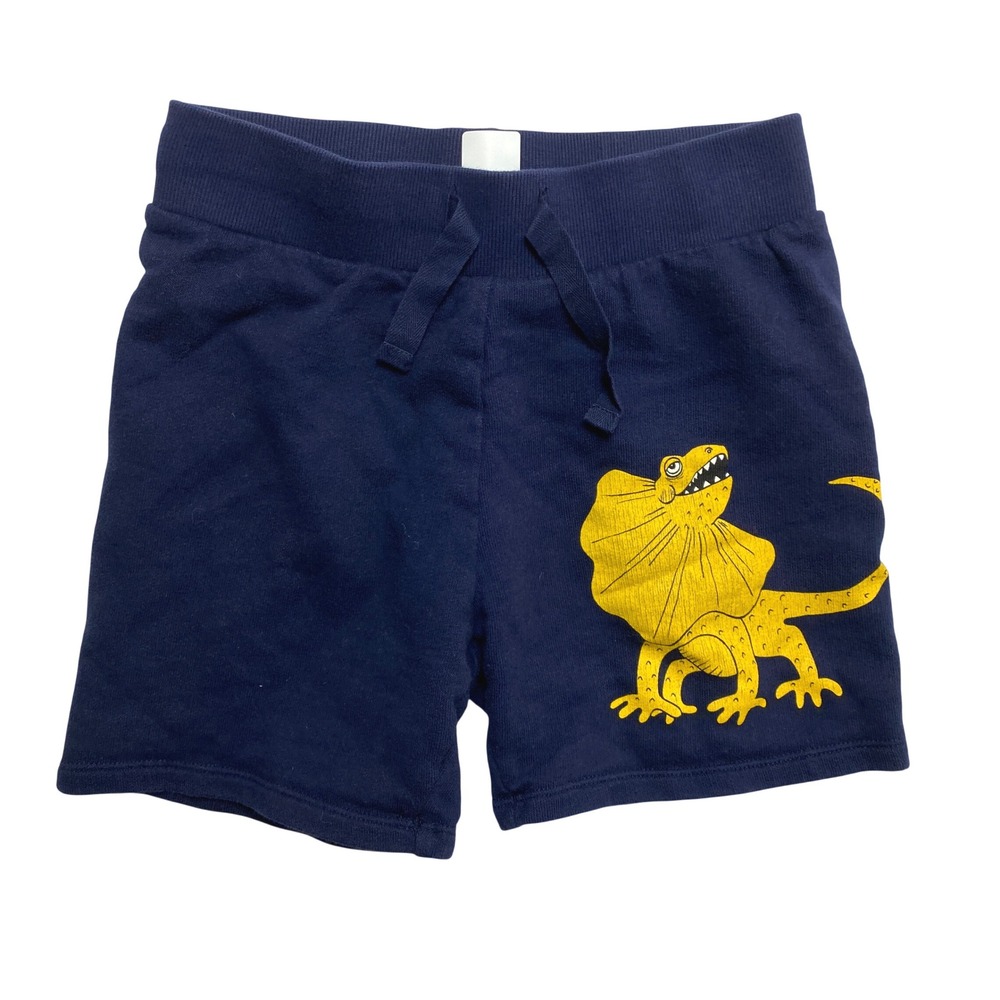 Mini Rodini Shorts Kids 128-134 Navy Blue Frill-Necked Lizard Organic Sweat